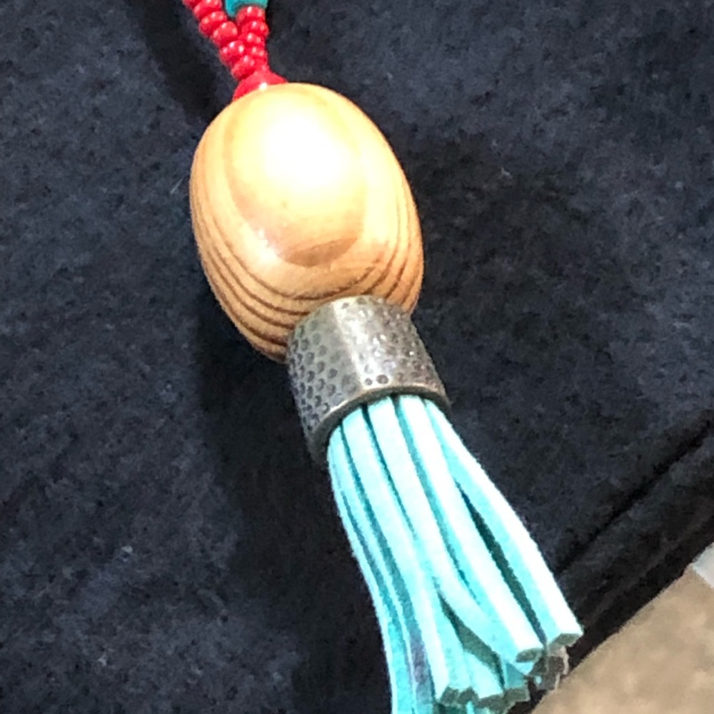 SOLD NEW ITEM HANDMADE Wooden Beaded Necklace - Picture 5 of 6